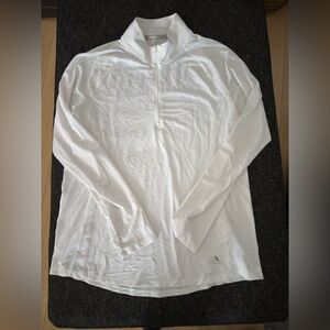 adidas golf women’s White Long-Sleeve Quarter-Zip